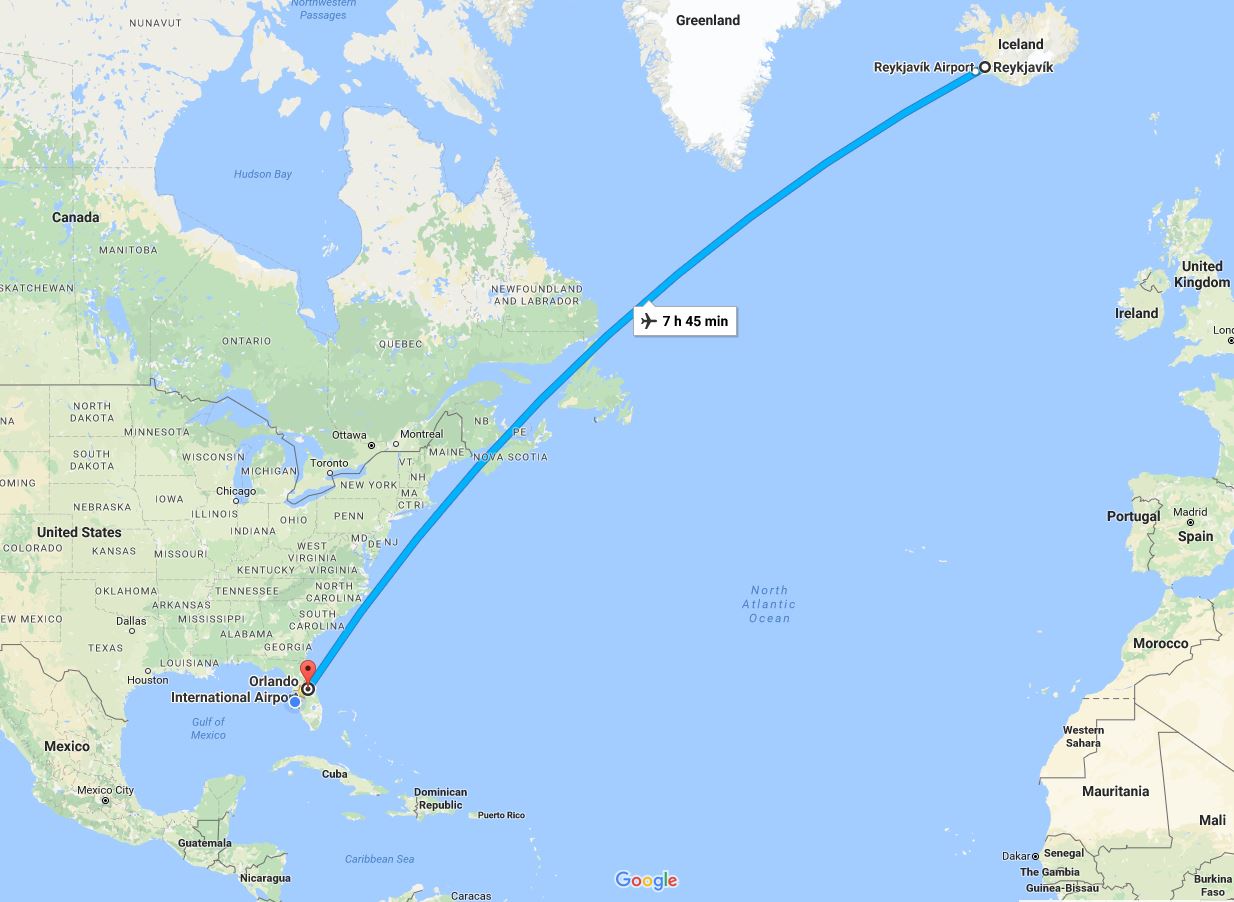 Orlando to Iceland